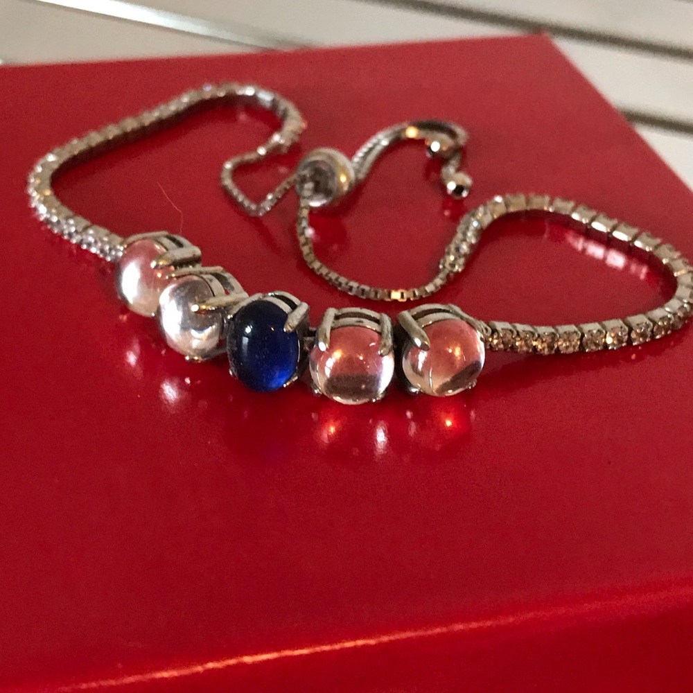 .925 SS Cabochon Sapphire/Moon-Stone/AAA CZ